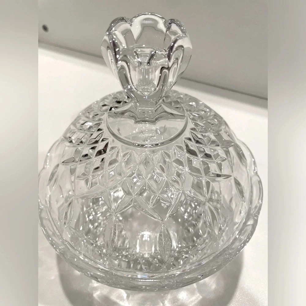 Royal Crystal Rock “Opera” Vintage Crystal Candy Dish w Lid | Italy | EUC